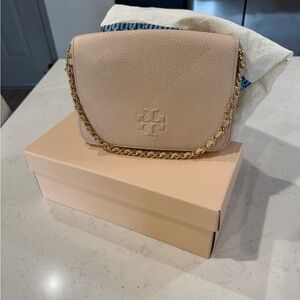 Tory Burch light pink flap Chain Shoulder Bag
